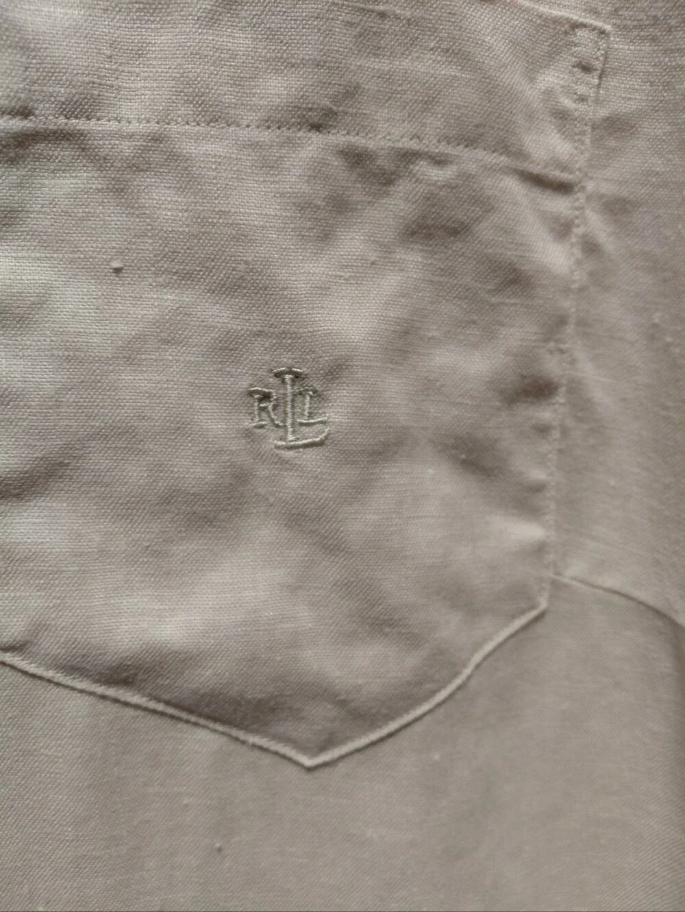 Ralph Lauren Sleeveless Linen Button-Front Shell Beige - Picture 5 of 7